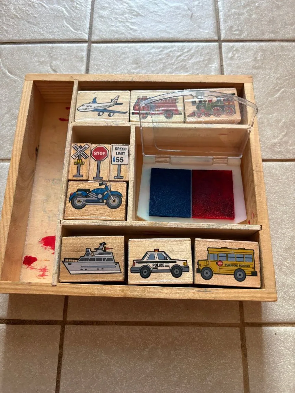 Melissa & Doug Vehicles stamp set